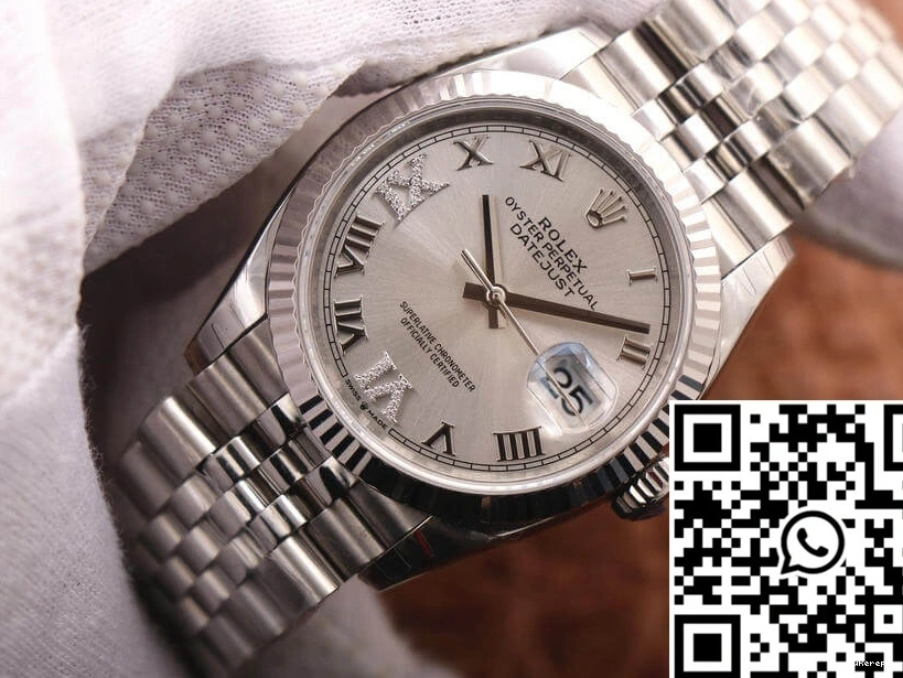 EW Silver M126234-0029 Dial Rolex Factory Diamond Datejust 1223